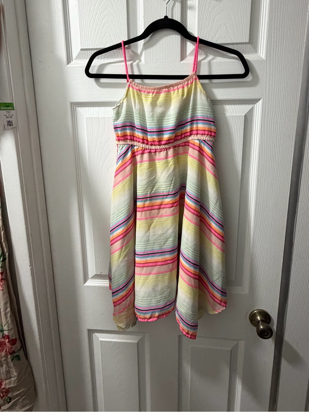 H&M Girls' Striped Sundress in Pink, Yellow, Blue